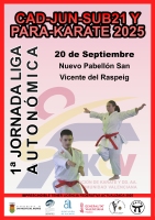 1ª Jornada Liga Autonómica PARA-KARATE CADETE, JUNIOR Y SUB-21 2025